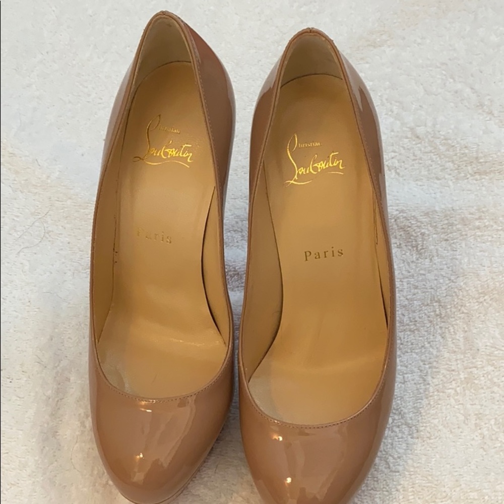 Christian Louboutain Patent leather platform heels